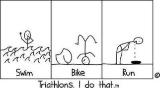 triatlon karikatuur